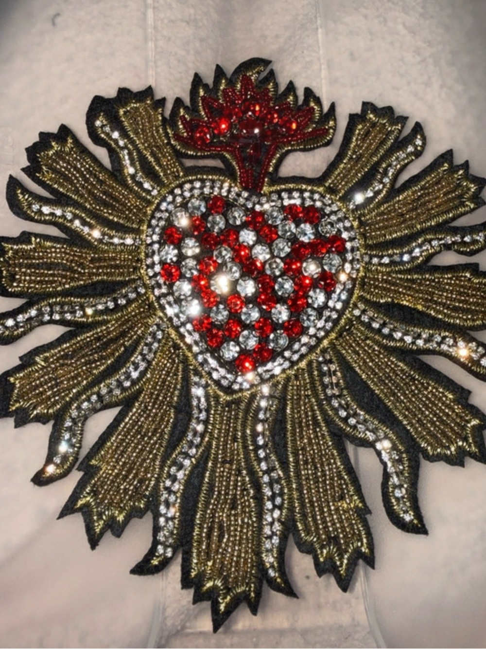 Patch Gold & Red Sacred Heart